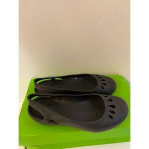 Crocs ballet 8 flat shoes black‎ with cutout design